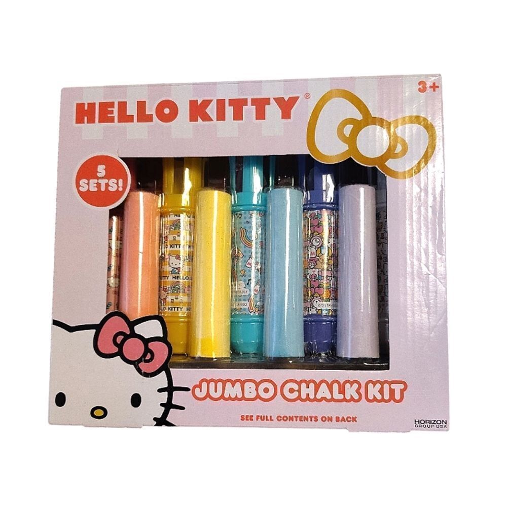 Sanrio Hello Kitty‎ Colorful Pastels Jumbo 5 Sets Chalk Kit NWT